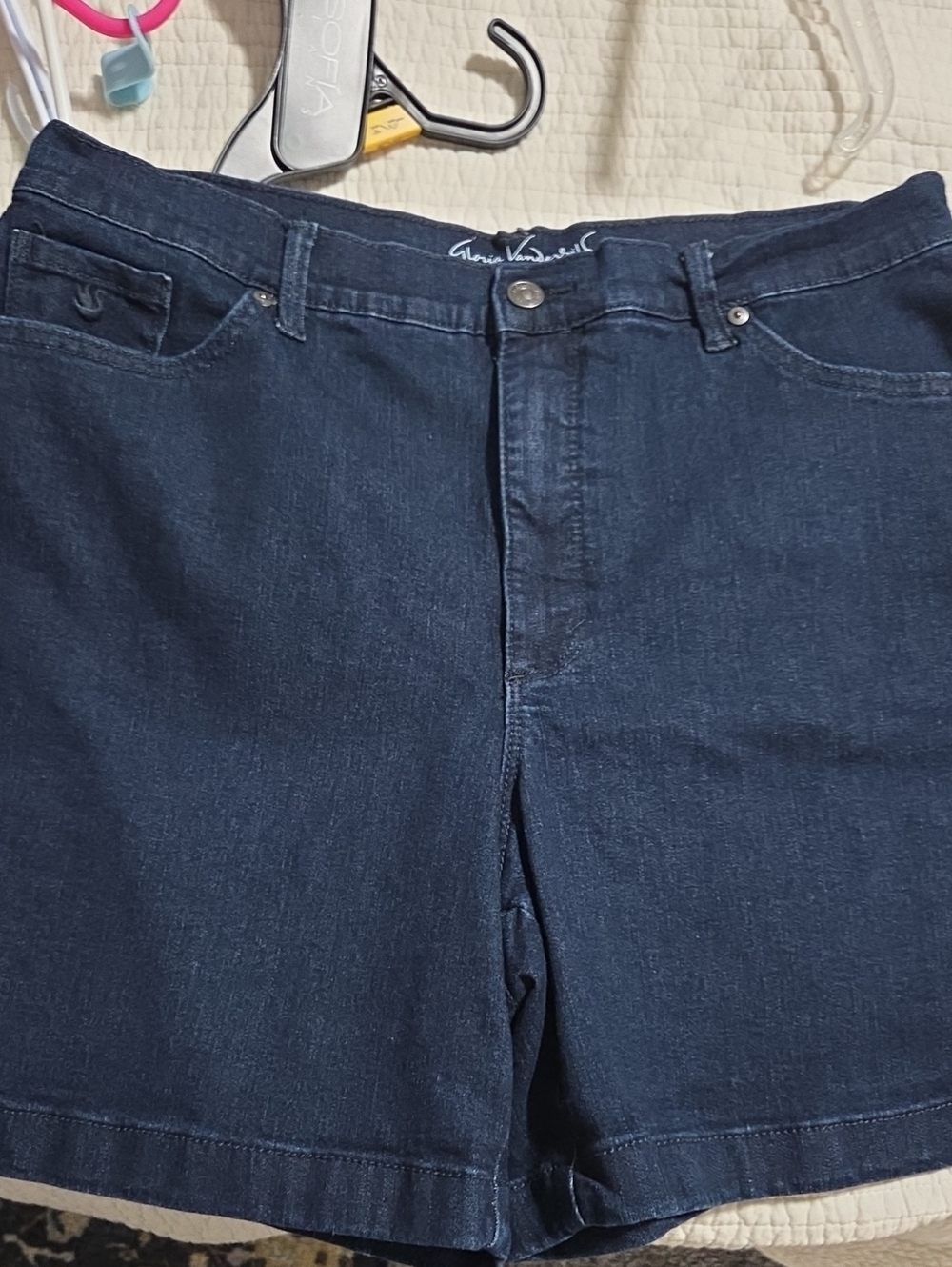 Gloria Vanderbilt Men's Dark Indigo Relaxed Denim Shorts